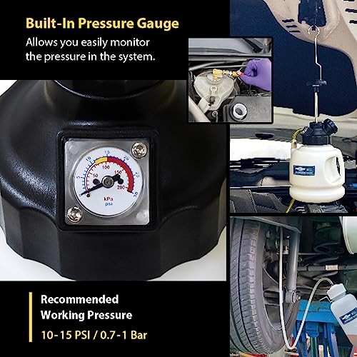 FIRSTINFO A1163HK3 Hydraulic Brake and Clutch Pressure Bleeder + 11pcs Adapters