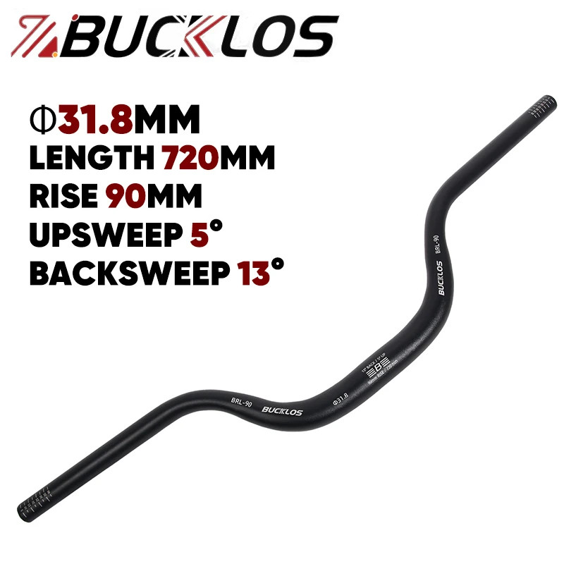 Mountain Bike Handlebar 31.8Mm 25.4Mm Bicycle Riser Bar 620/660/720/780Mm Alumin