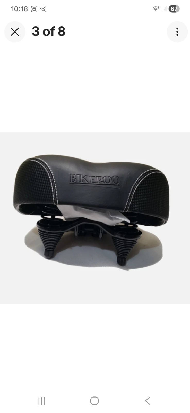 Bikeroo Wide Cruiser Saddle-Comfort Seat-Steel Spring Suspension-Memory Foam