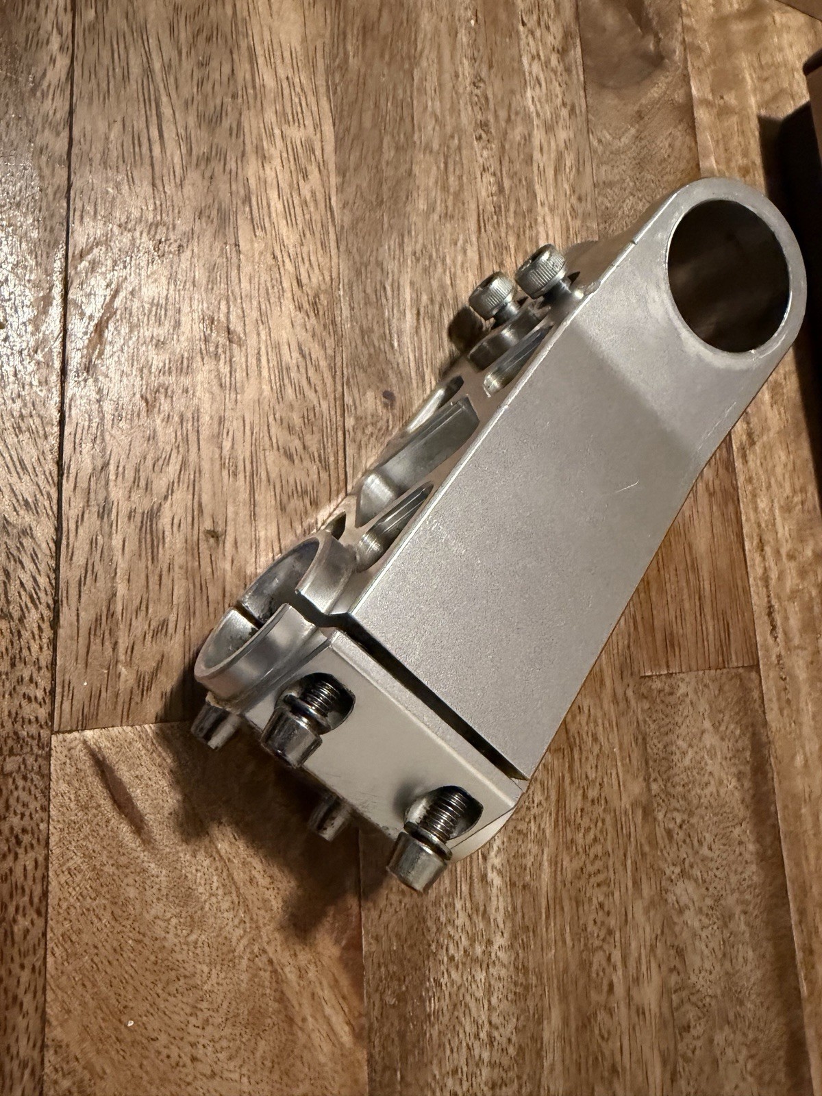 Shorty Threadless Stem Silver Aluminum 1 1/8in Steerer 25.4 100mm