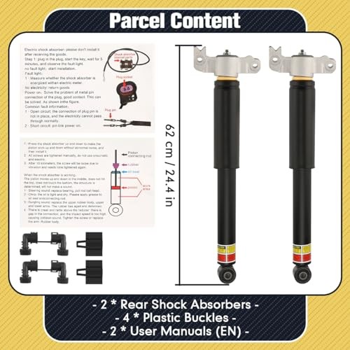 84326294 Rear Air Suspension Shock 1 Pair Rear Shock Struts 2013-2019 Black
