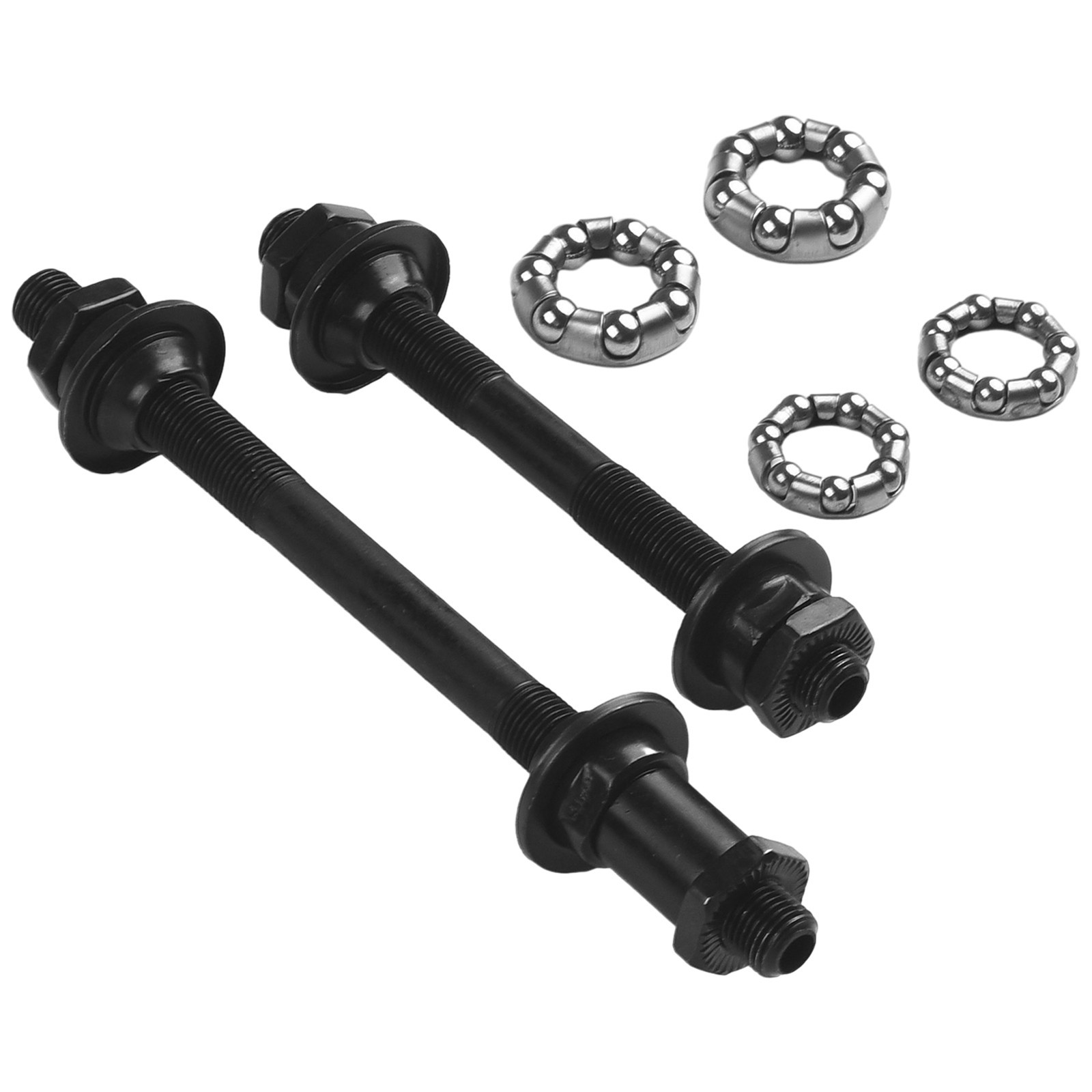 1 Set Bike Bicycle Axles Rear Front Axle Set 108mm 145mm With 1/4，3/16 Balls New