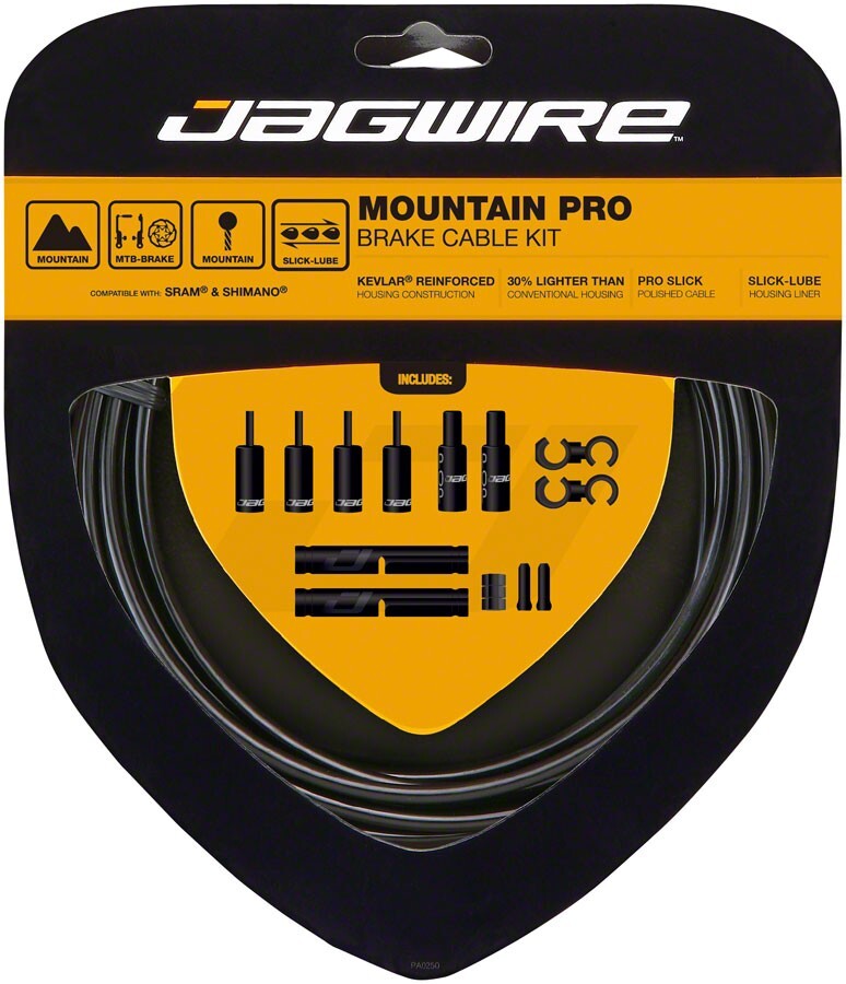 NEW Jagwire Pro Brake Cable Kit Mountain SRAM/Shimano Black