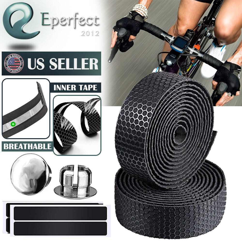 2Pcs Bicycle Handlebar Tape Non-Slip Silica EVA Road Bike Handle Bar Wrap Straps