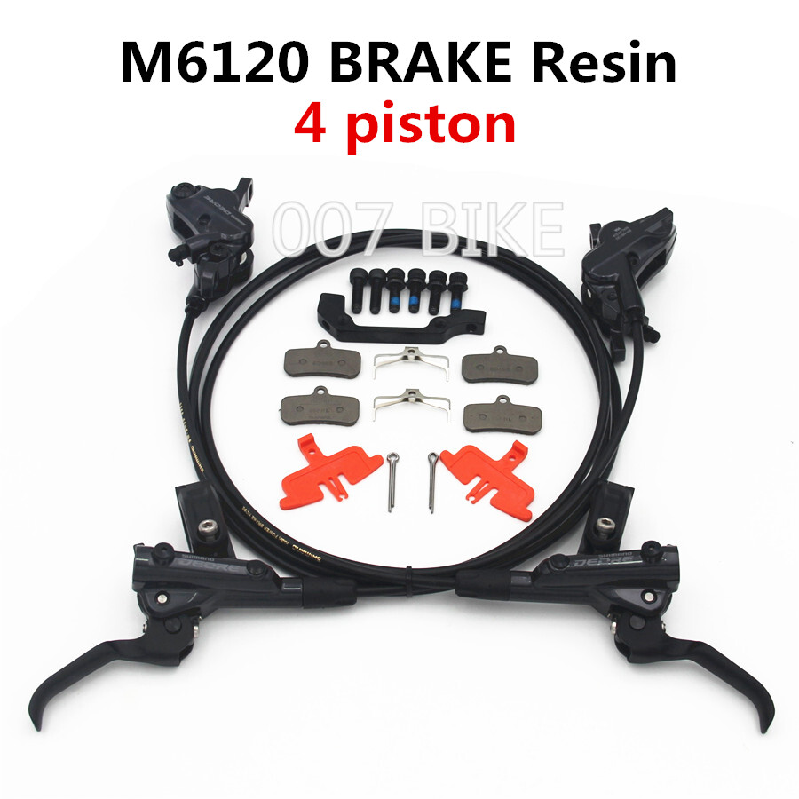 Shimano Deore M6120 BL-M6100+BR-M6120 Hydraulic Disc Brake 4-Pistol w/RT56 Rotor