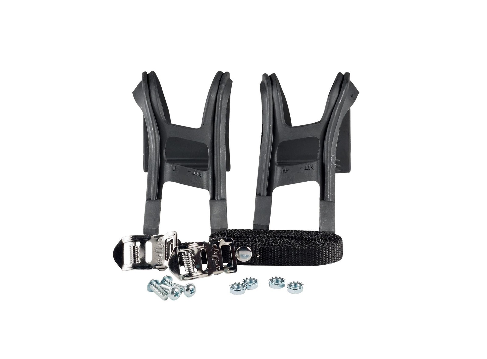 Wellgo MT-14 Large Toe Clip & Strap Set One size Black