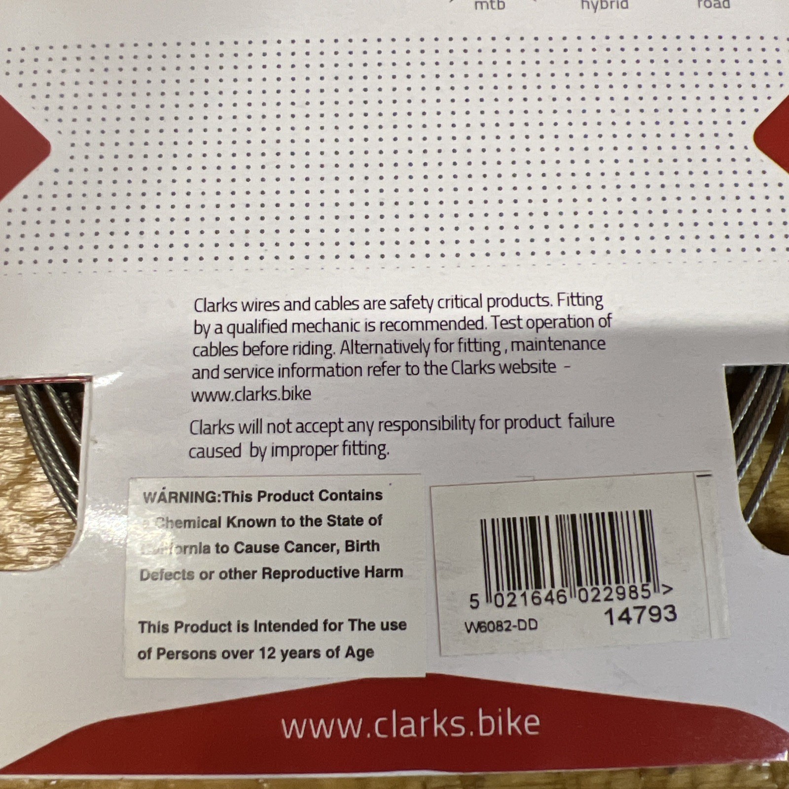 Clark’s Die Drawn Universal Gear Wire For Mountain, Hybrid And Road Bikes