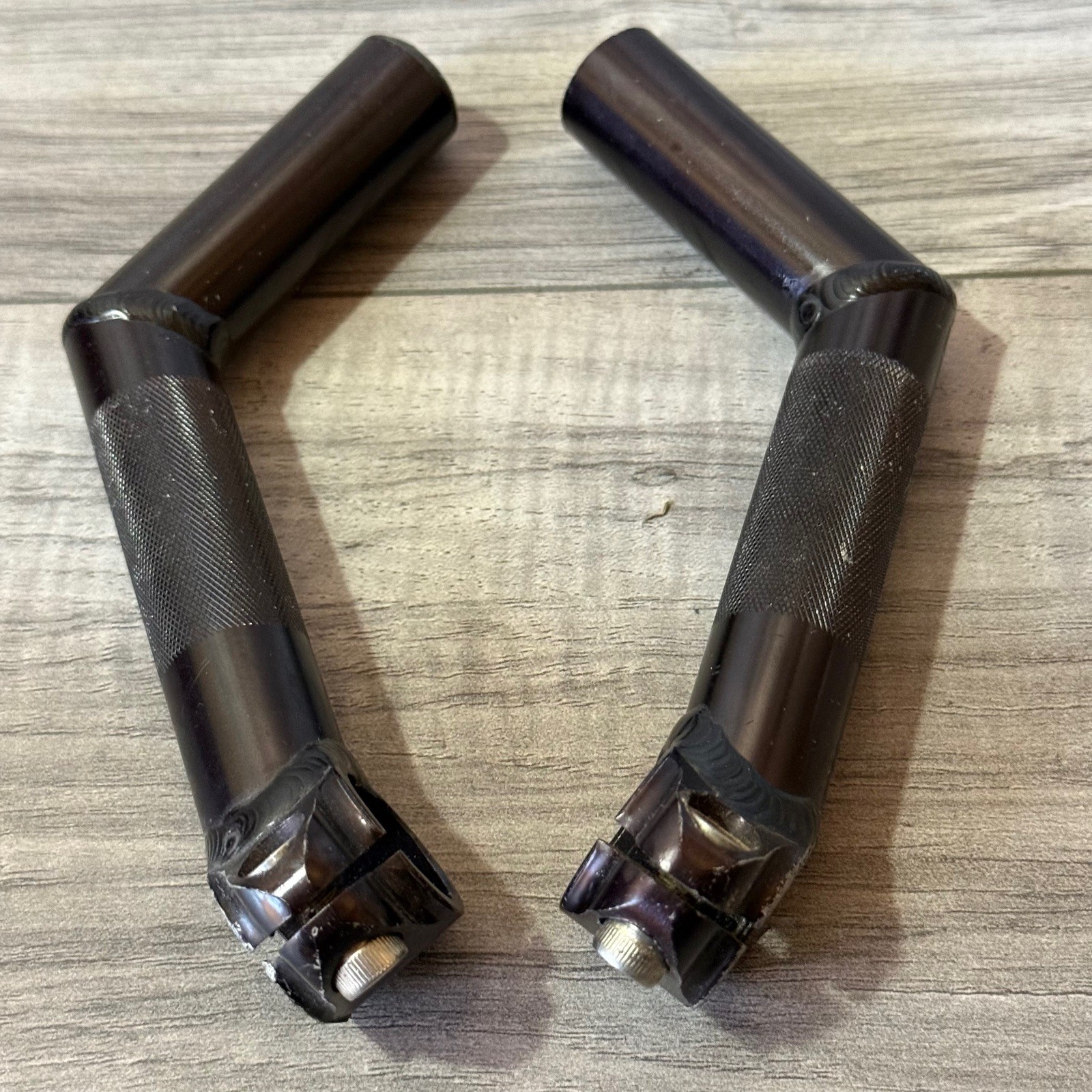 Control Tech Welded Aluminum Bar Ends Black Ano Long