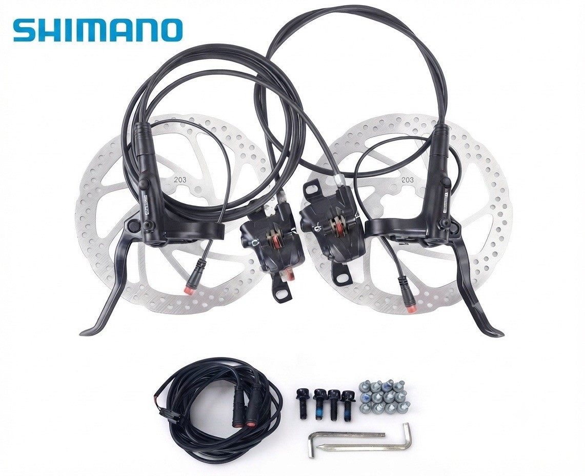 Shimano BL-MT200 Hydraulic Disc Brake Set BL MT200 203mm Rotors For E-Bike Ebike