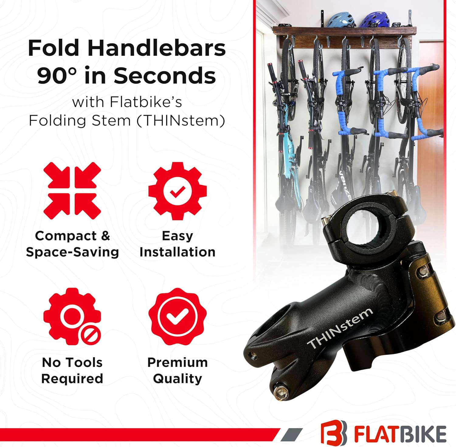 Thinstem Folding Handlebar Stem – Adjustable for MTB & Road Bikes