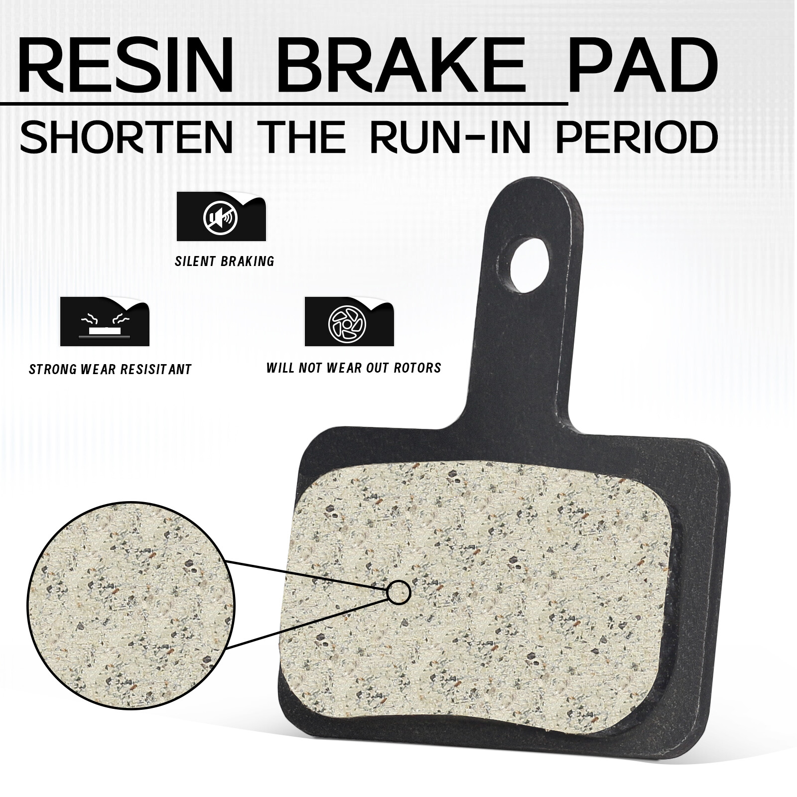 4 Pairs Resin Semi-Metallic Disc Brake Pads fit Shimano B01S B05S Tektro E10.11