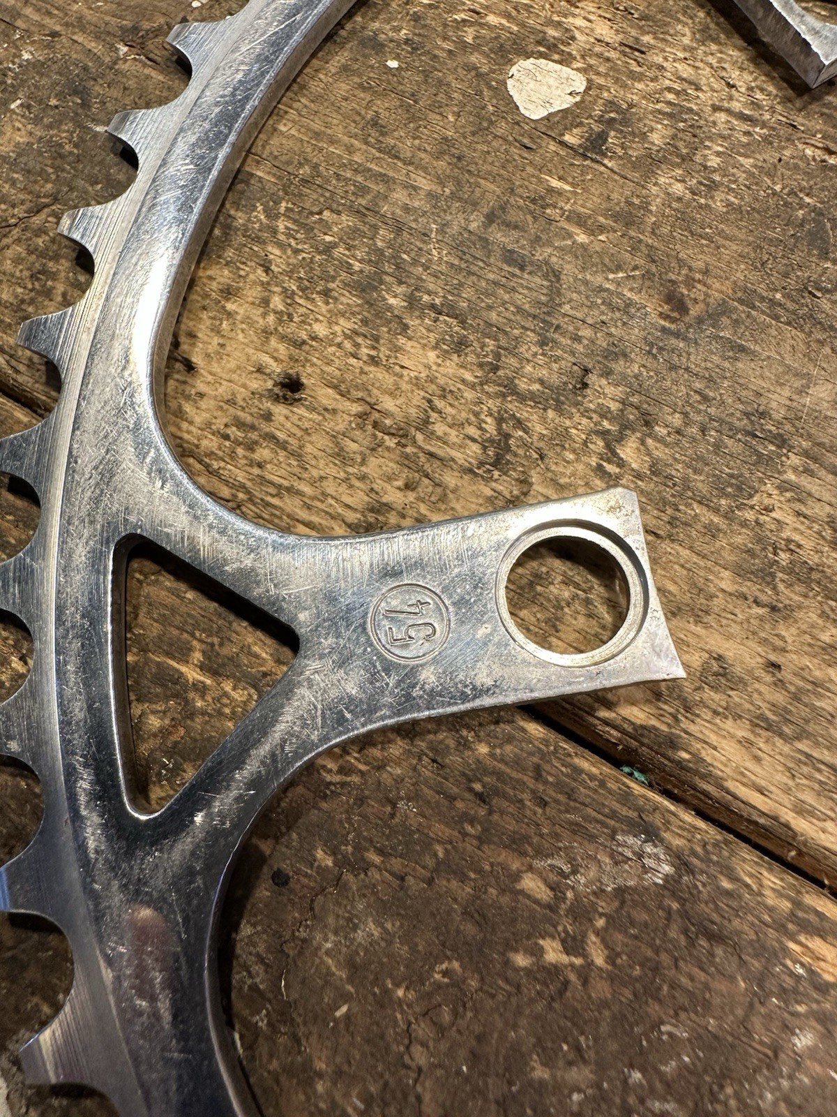 ZEUS 54 tooth 119mm bcd Chainring. Time Trail BIG RING Vintage Zeus 2000