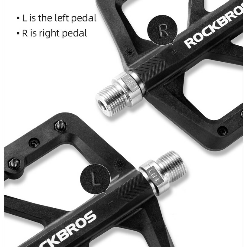 ROCKBROS Bike Nylon Pedals Flat Road BMX Mountain Bike 1 Sealed Bearing Pedal