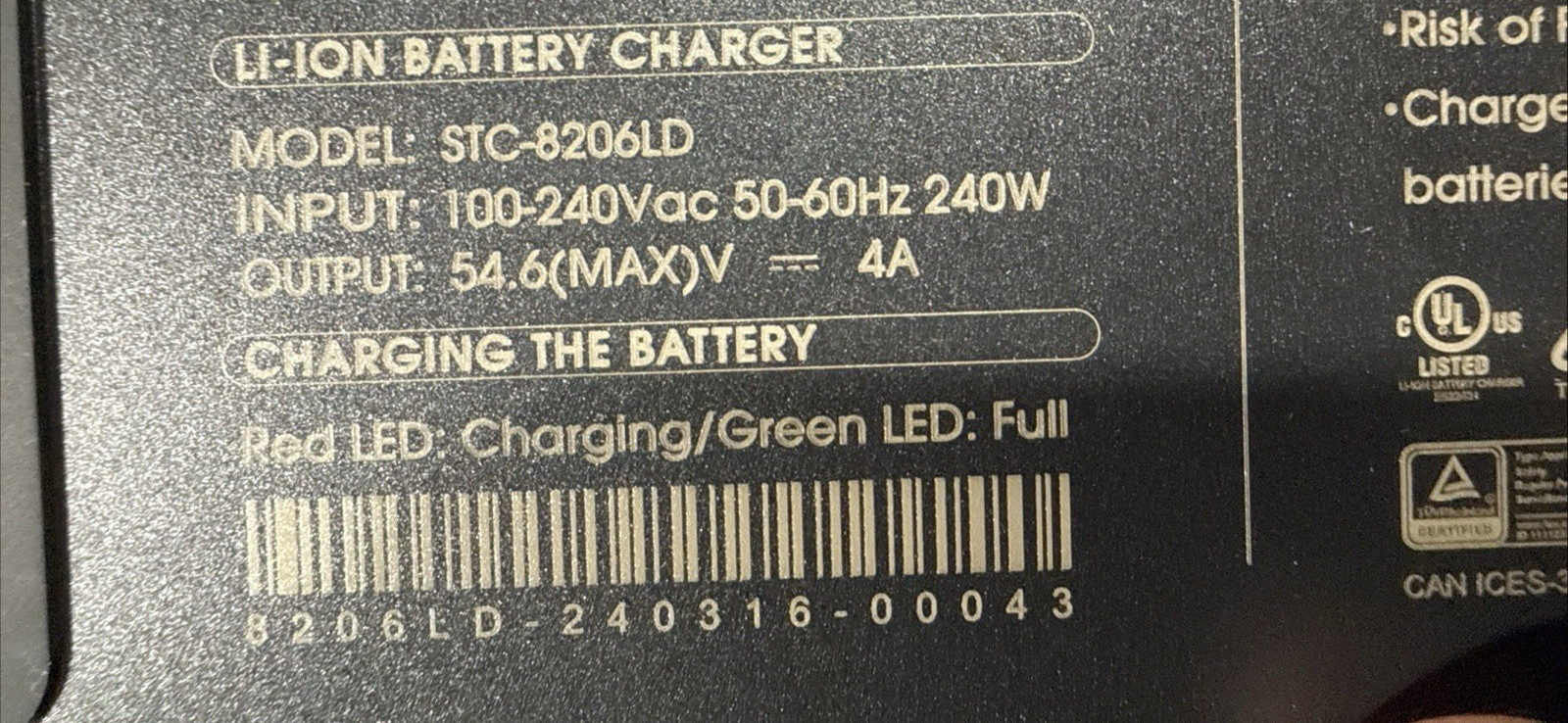 Rosenberger BMZ Brose etc. Fast Charger 48V 4A w/ Adapter KIT (US SELLER) *NEW*