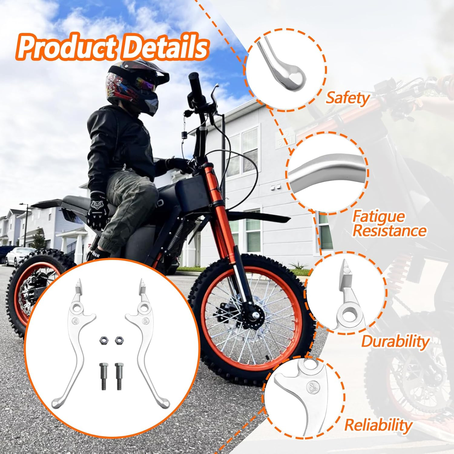 1 Pair Left and Right Lever Handbrake Fit for Tuttio Soleil01 E-Bike Brake Lever