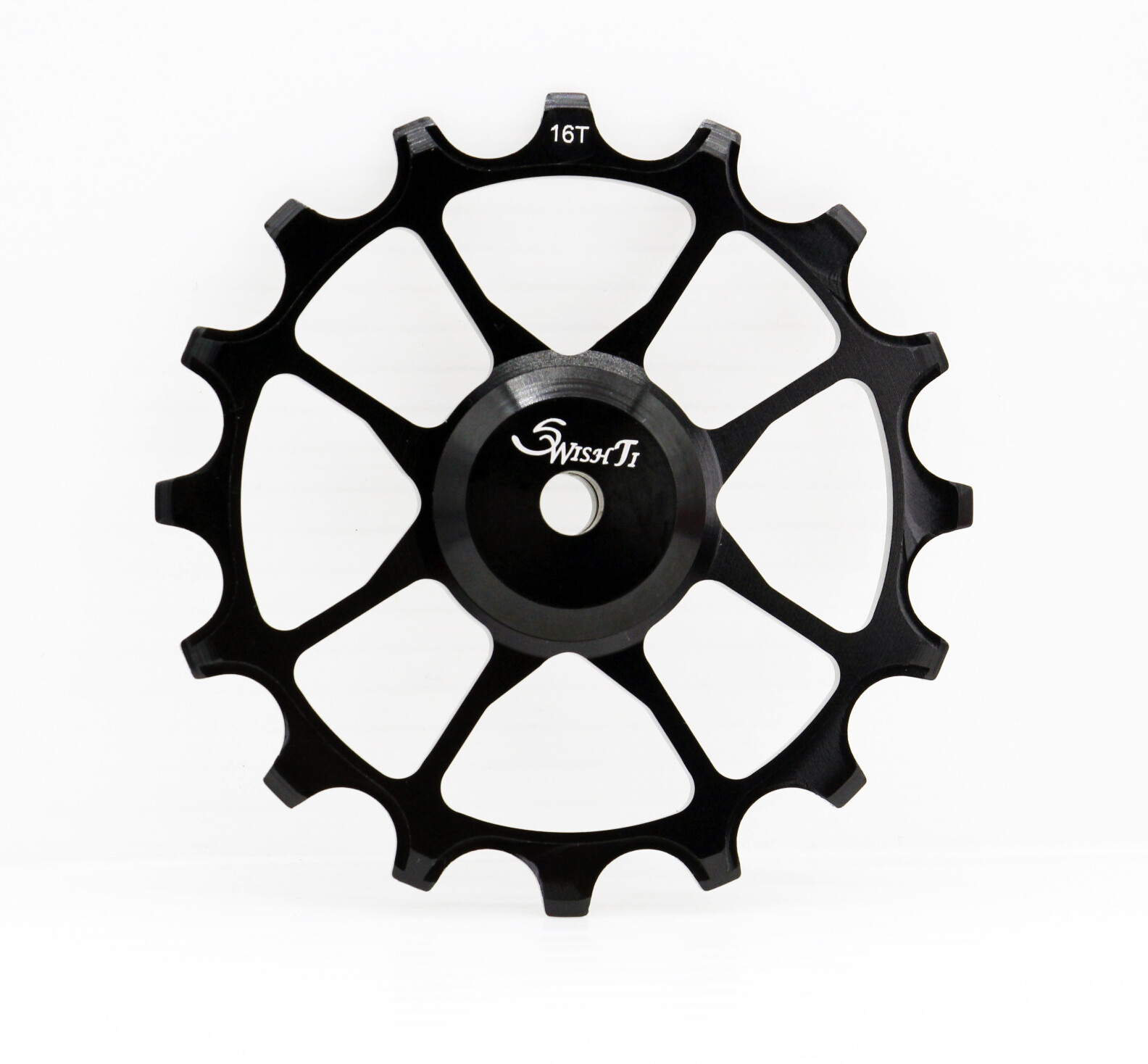 Swishti Narrow-Wide Bike Oversized Fully-CNC Derailleur Pulley 16T Black