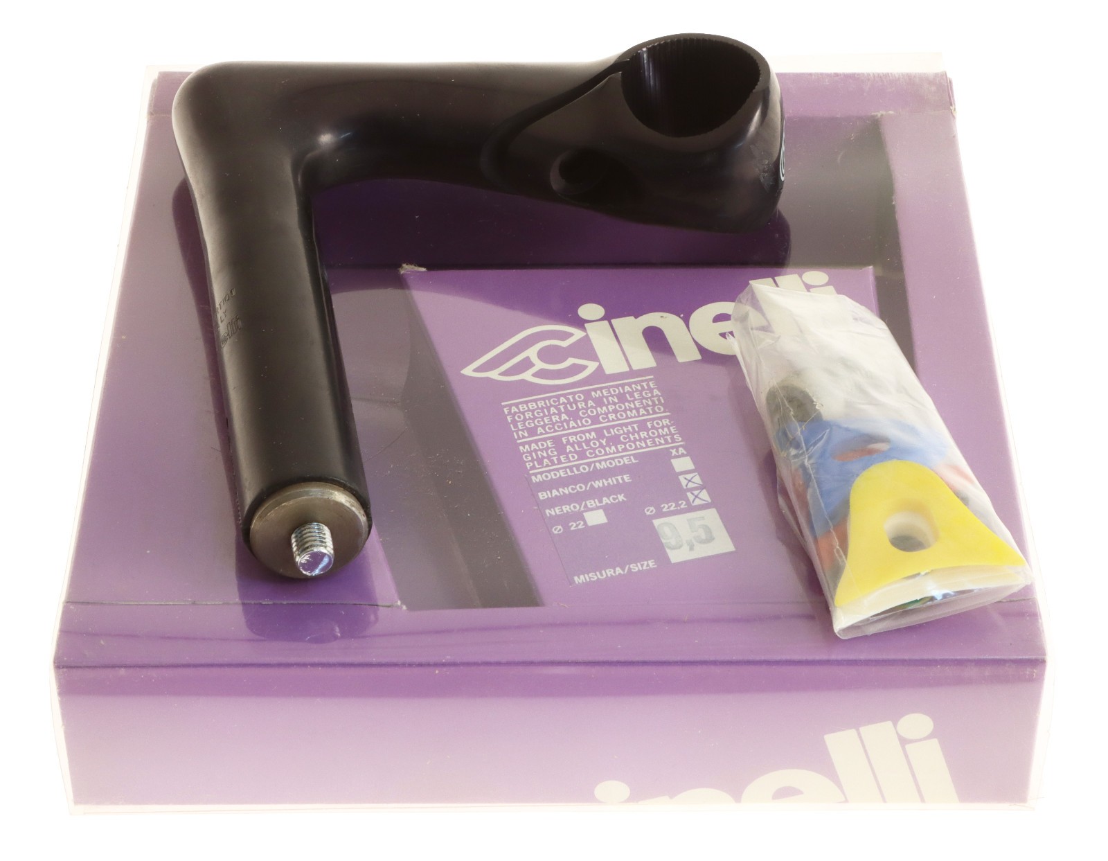 Cinelli 1″ X/A 22.2mm Quill Stem 95mm 26.4mm Clamp Black -17° XA NEW NIB NOS