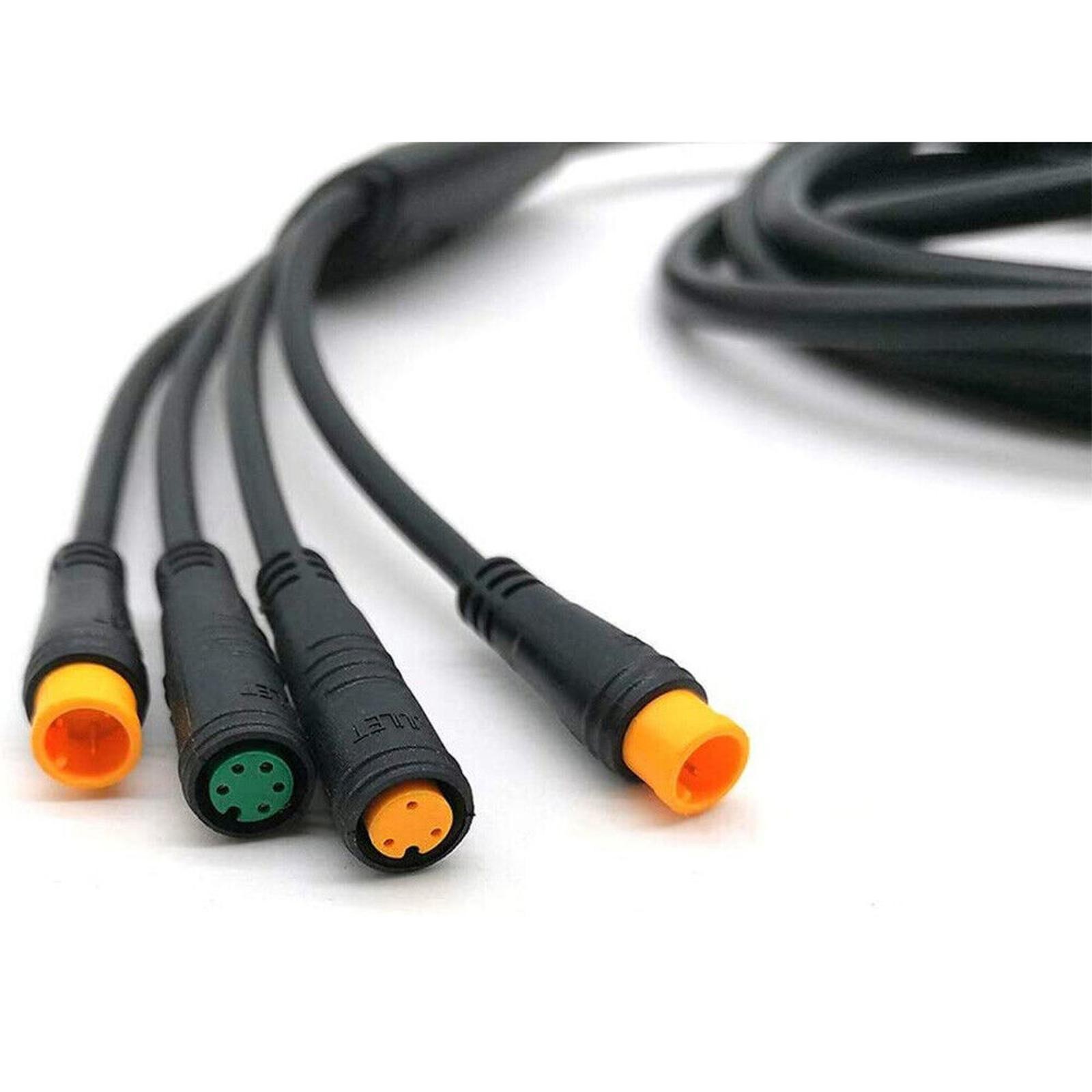 1x Electric Bicycle E-bike Integration Cable Waterproof 1 to 5 For KT Controller