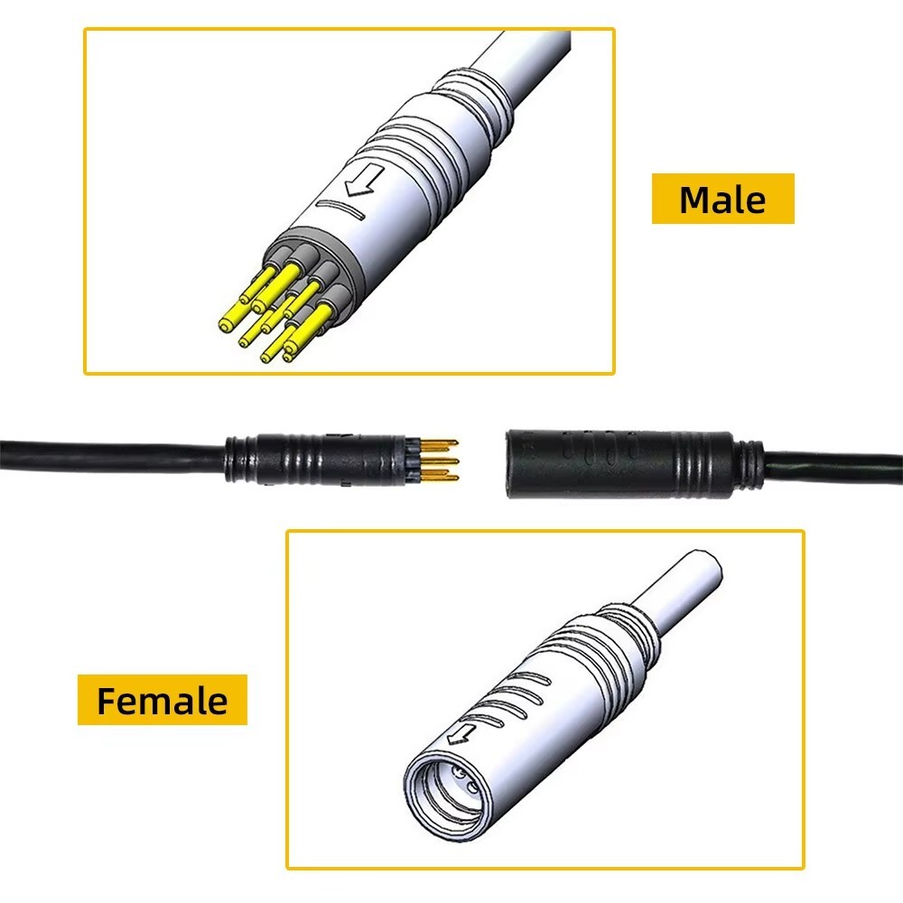 E-bike Electric Bicycle Hub Motor Extension Cable 9Pin Male Female Wire 90-160cm