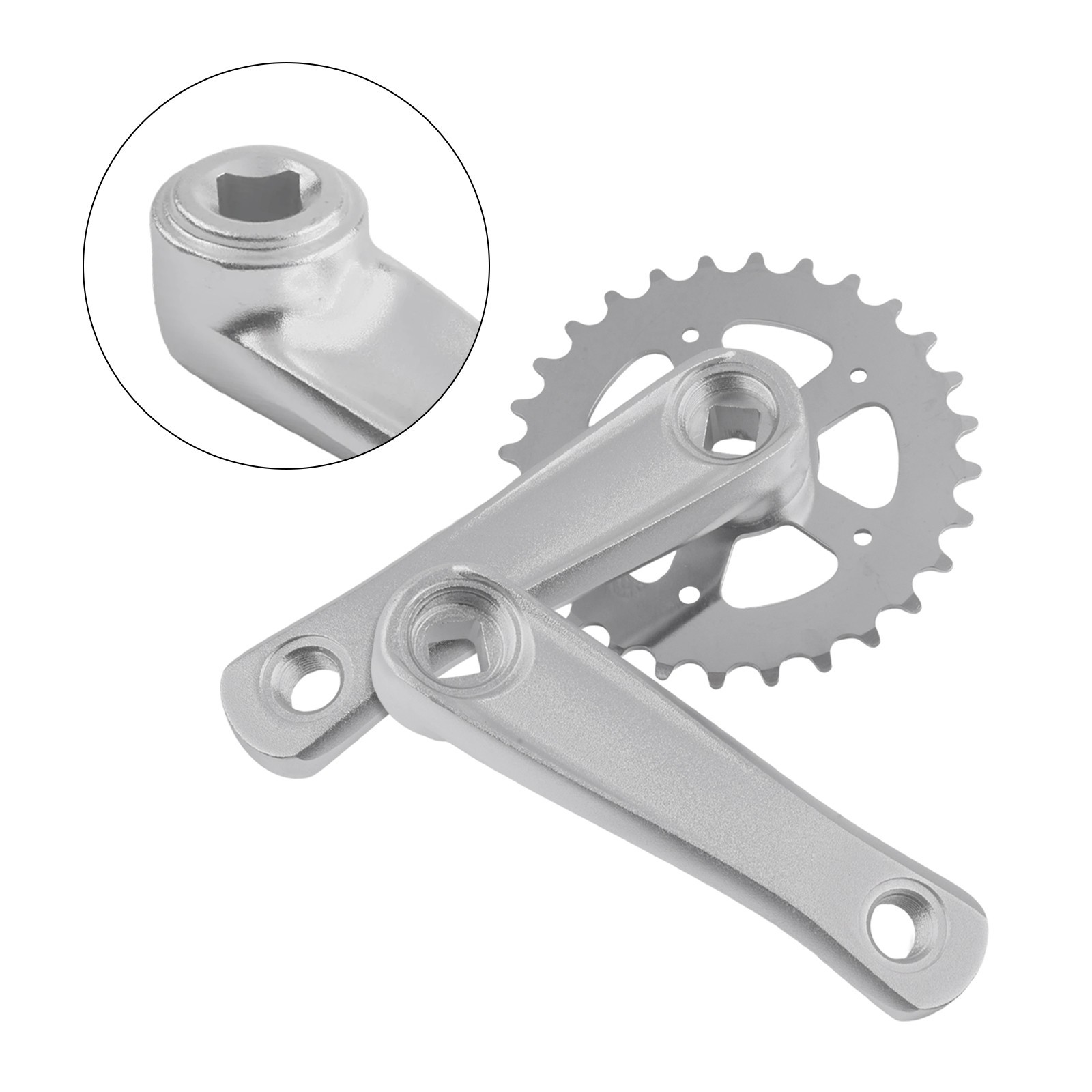28T Lightweight Bike Crankset for Children with 114mm Size and Aluminum Build