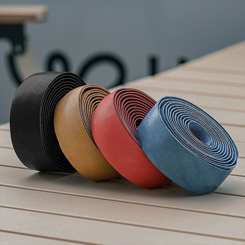 West Biking Road Bike Bicycle Handlebar Tapes Cowhide Leather Cycling Handlebar Tape