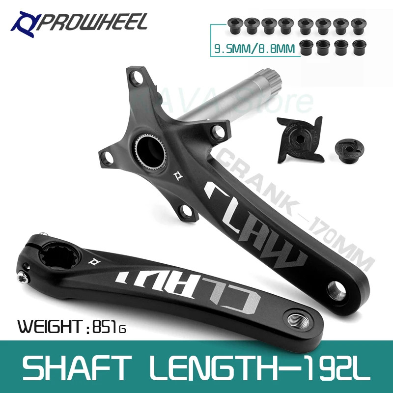 Snow Fat bike Crankset bicyle Crank Arm 104BCD Shaft 176/192mm Bottom Bracket