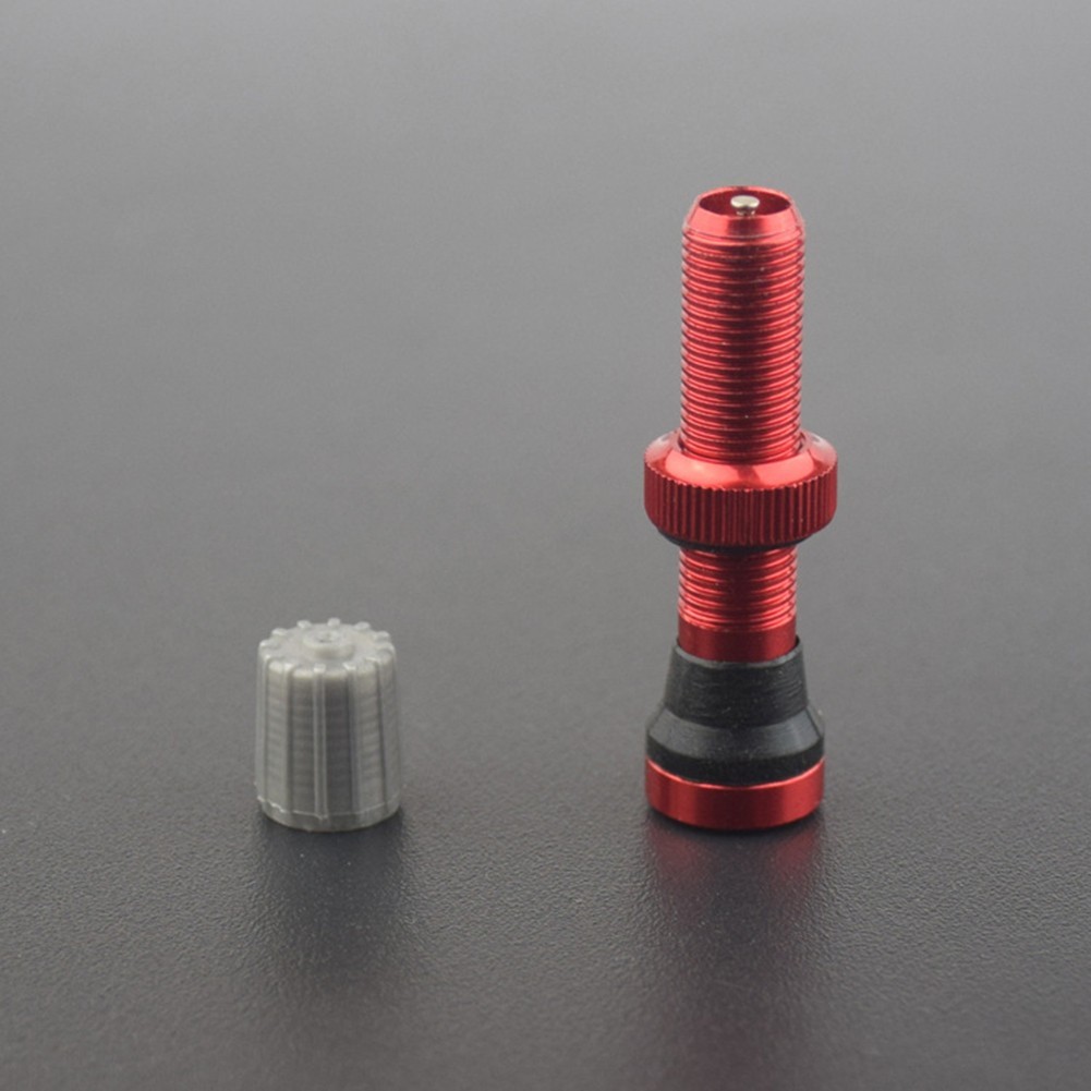 1pc Tubeless Valve For-Schrader Valve Bicycle Rim Black/ Red/ Blue/ Green