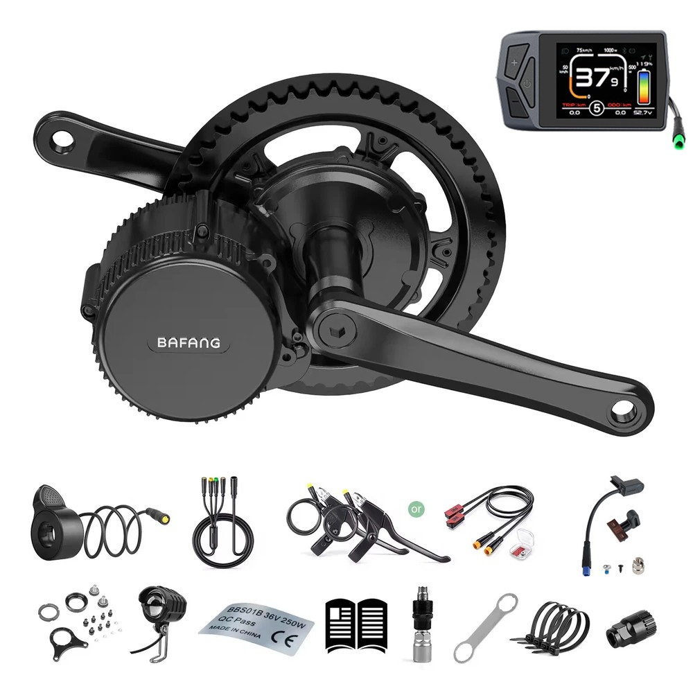 48V750W68-73MM Bafang Mid Drive Motor Electric Bicycle Conversion Kit BBS02