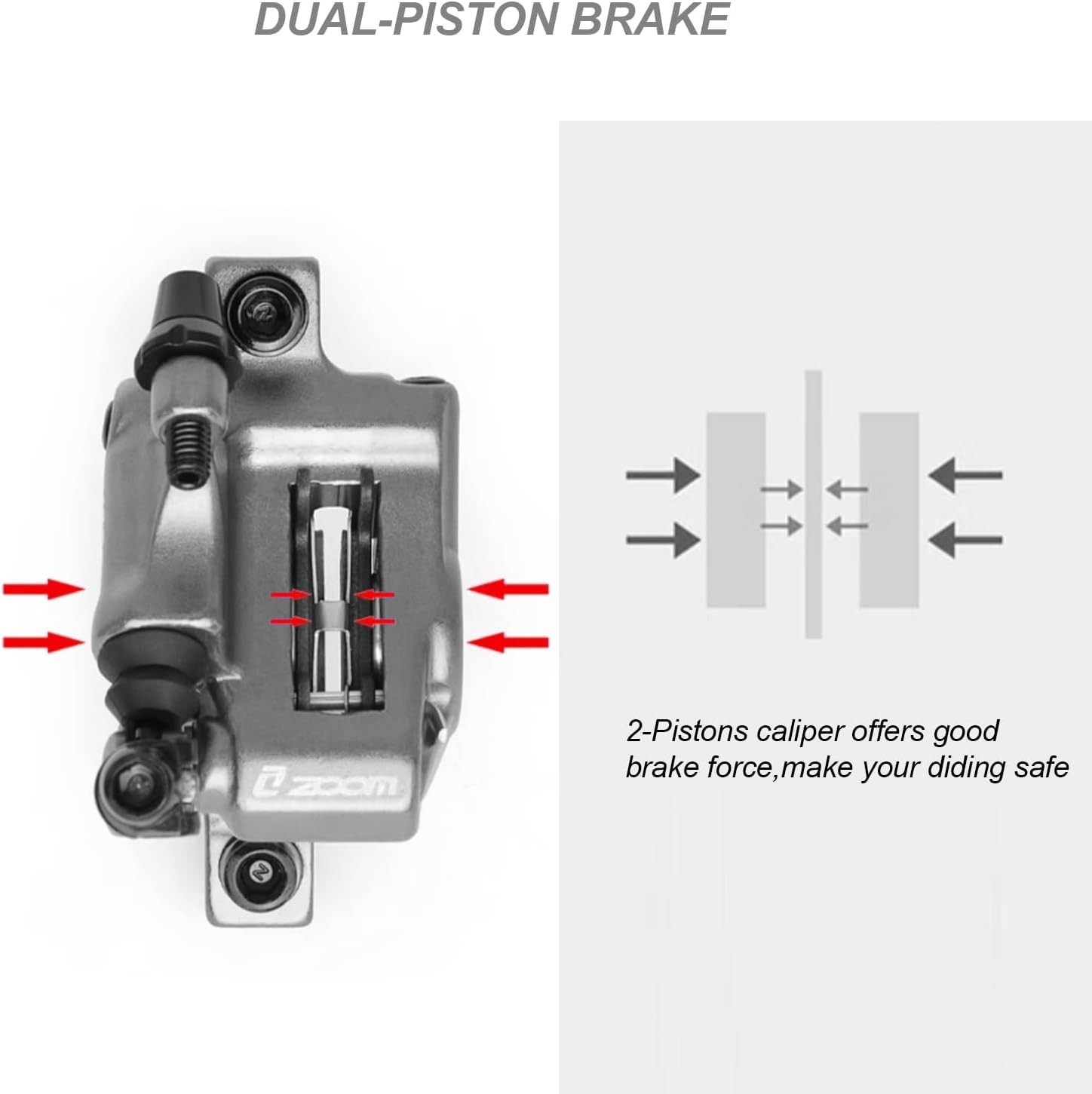 Universal Line Pulling Disc Brake System | Easy Install, Red