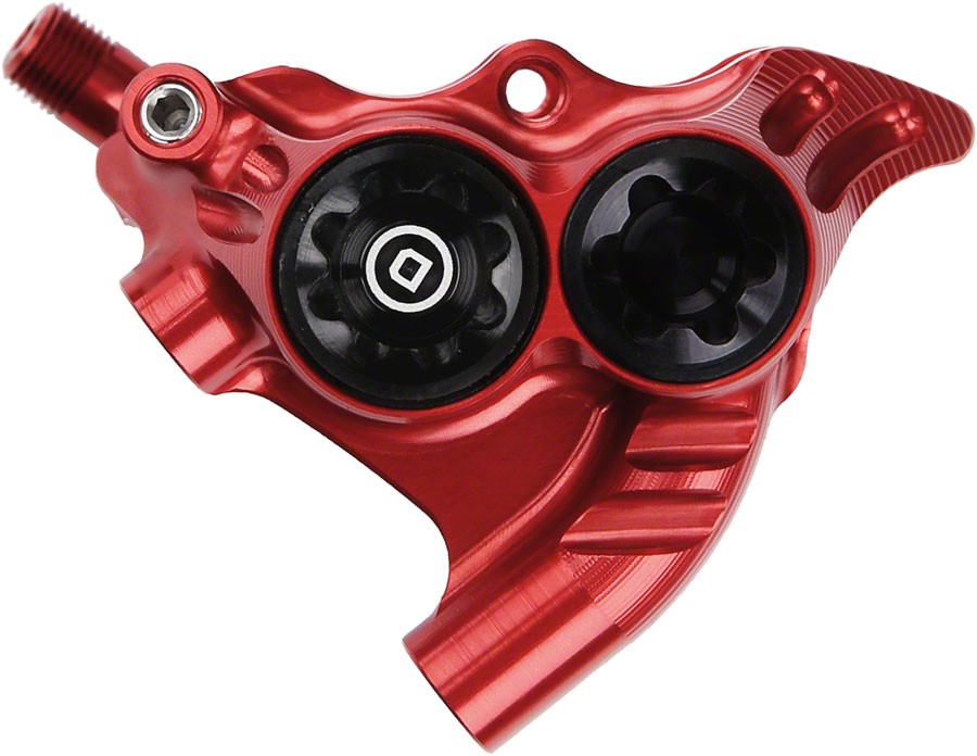 Hope RX4+ Disc Brake Caliper – Flat Mount Rear, +20mm, DOT Type, Red