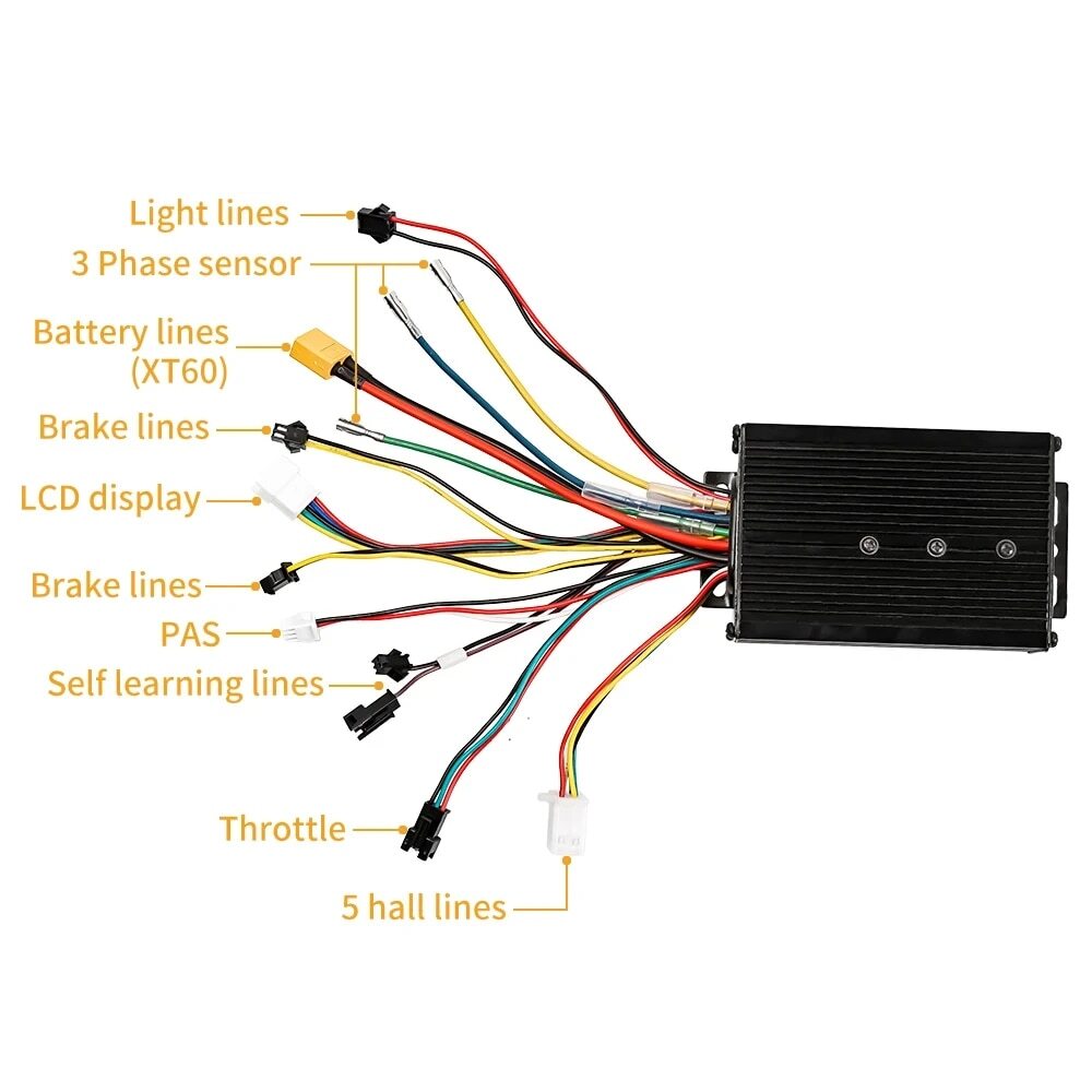 Sine Wave Controller With SW900 LCD Display 36V-60V Electric Bicycle Controller