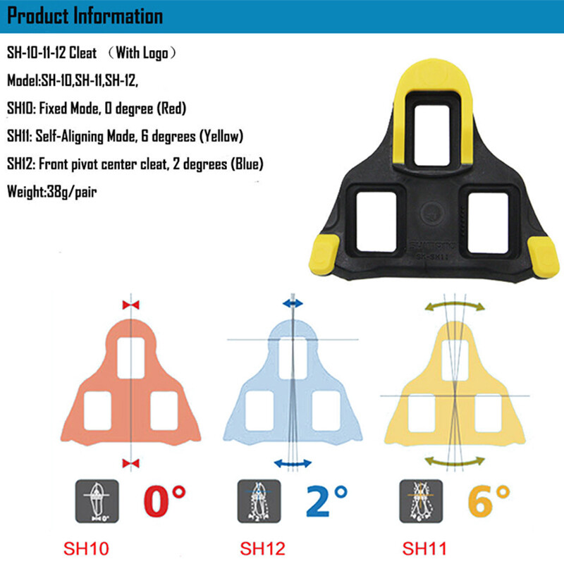 Shimano SM-SH11 SH11 SH12 Cleat set 6 Degree Float SPD-SL Road Bike Pedal Cleats