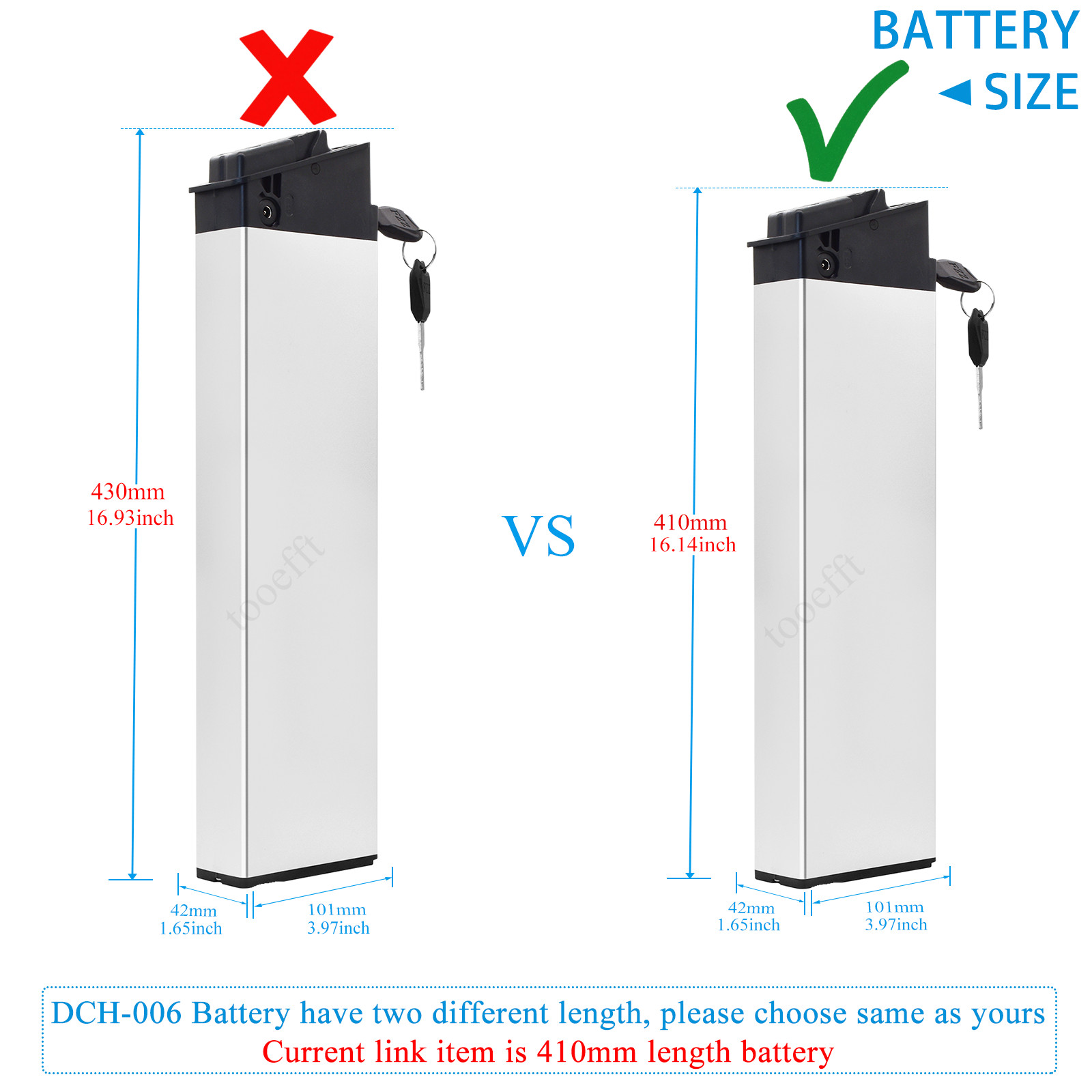 48V 7.8Ah 10.5Ah fold bike battery for Janobike H20 SMLRO S9 eLectric XP™ Lite