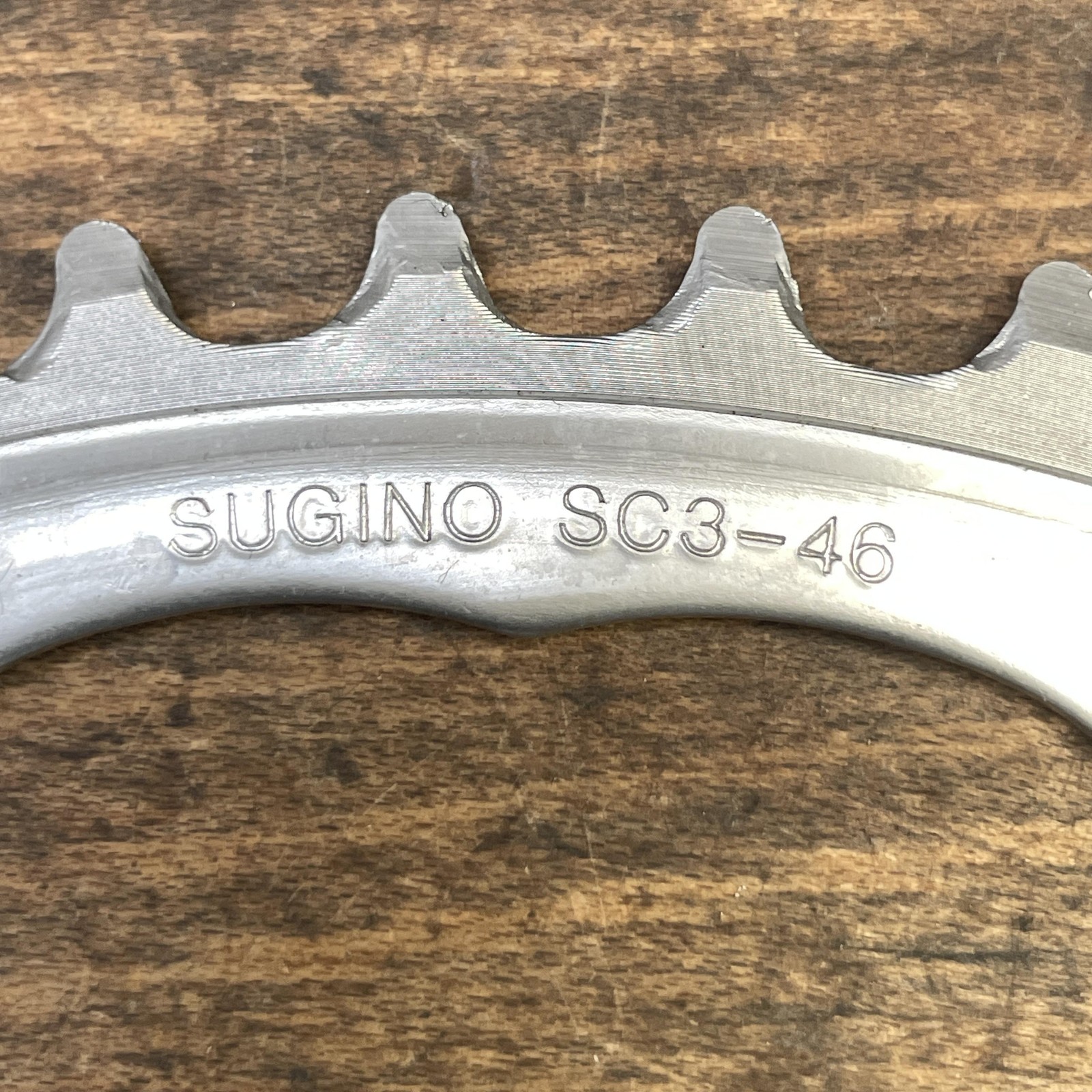 Vintage Sugino SC3 46 Tooth 46T Chainring 110 BCD 5-Arm Silver Steel Road Bike