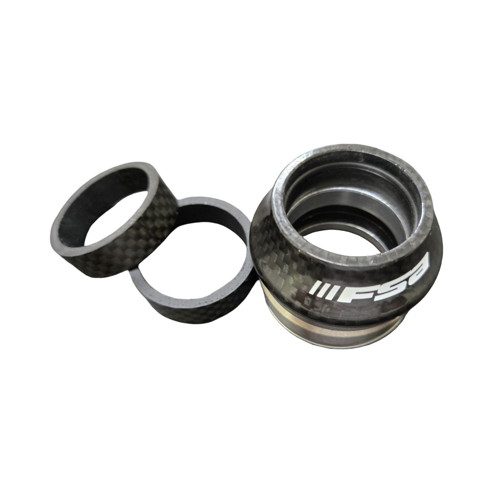 FSA 1 1/8” headset Carbon Top Cover & spacers NOS Sealed bearing MTB ROAD CITY