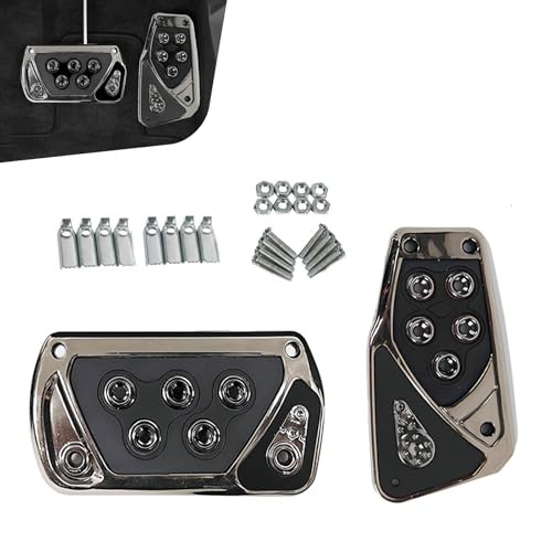 Car Pedal Pads, Anti-slip Transmission Brake and Accelerator Pedal 2 PCS Black