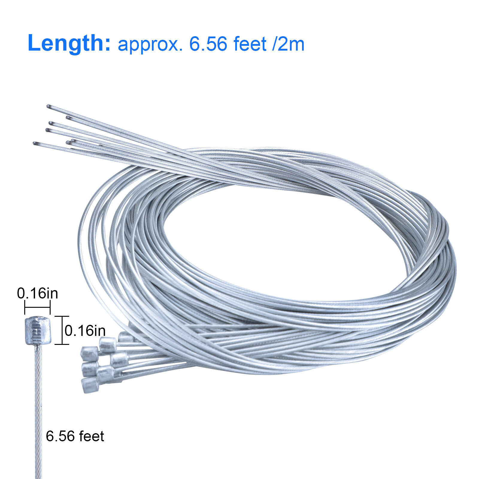 10Pcs 2m Bicycle Shift Cable Shifter Derailleur Gear Stainless Steel Inner Wire
