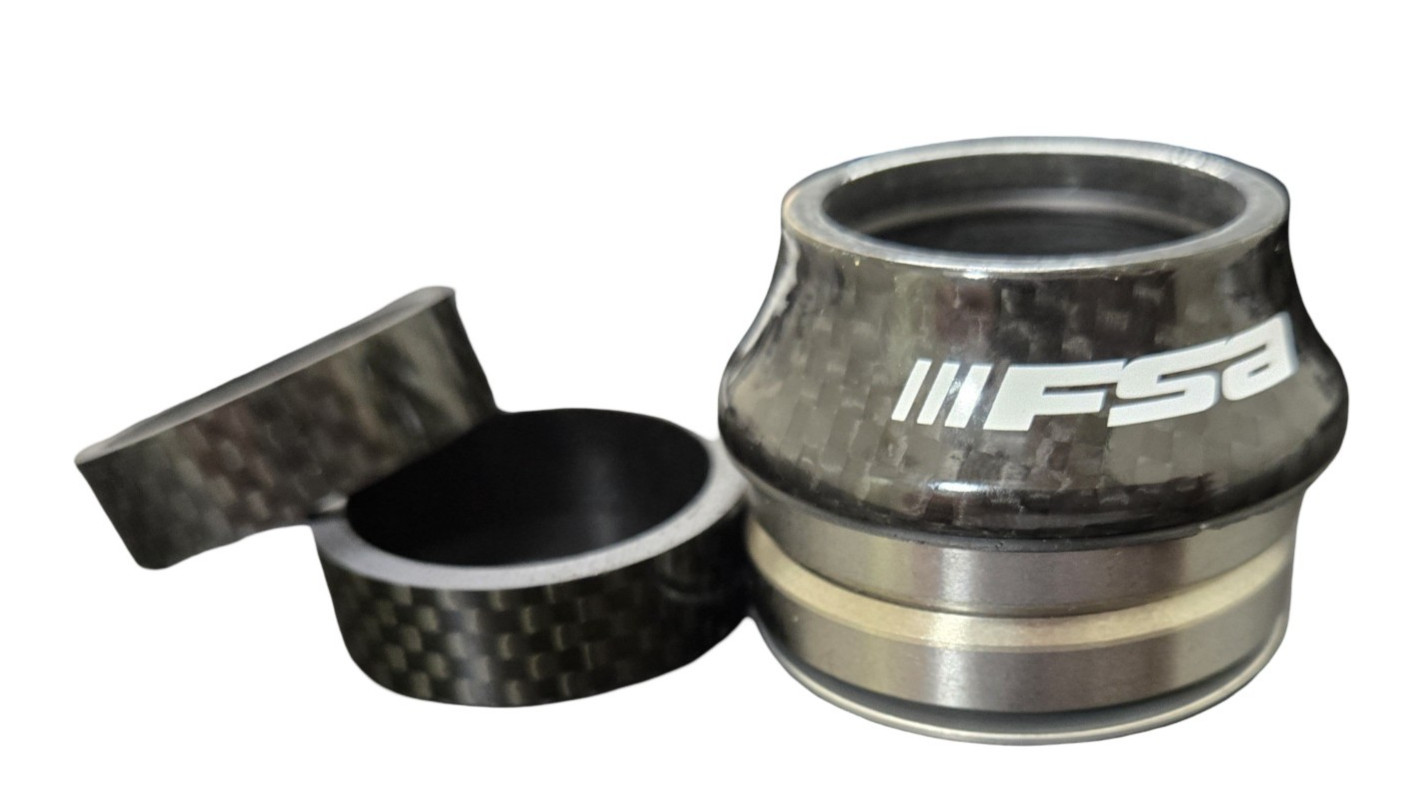 FSA 1 1/8” headset Carbon Top Cover & spacers NOS Sealed bearing MTB ROAD CITY