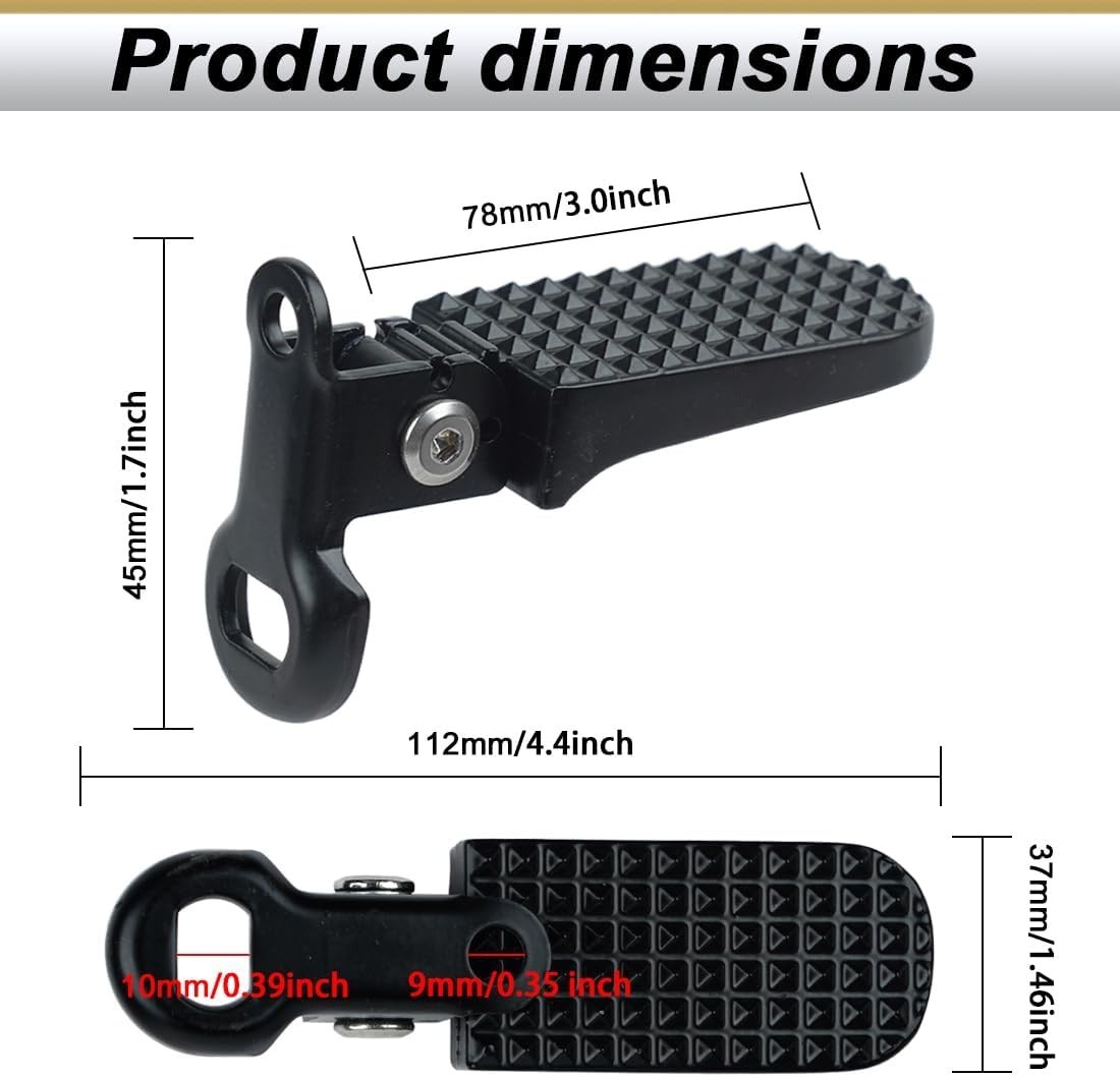 1 Pair Bike Rear Pedals,Aluminium Alloy Bike Pegs, Mini Folding Bicycle Foot Peg