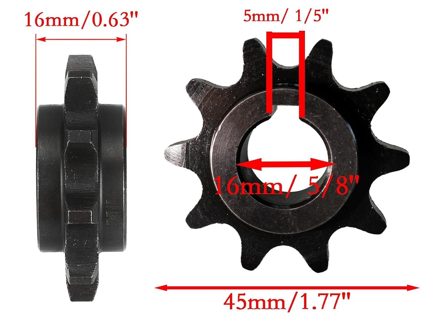 High-Performance 10-Tooth Sprocket with 5/8 Bore – Ideal for Coleman Mini Bikes