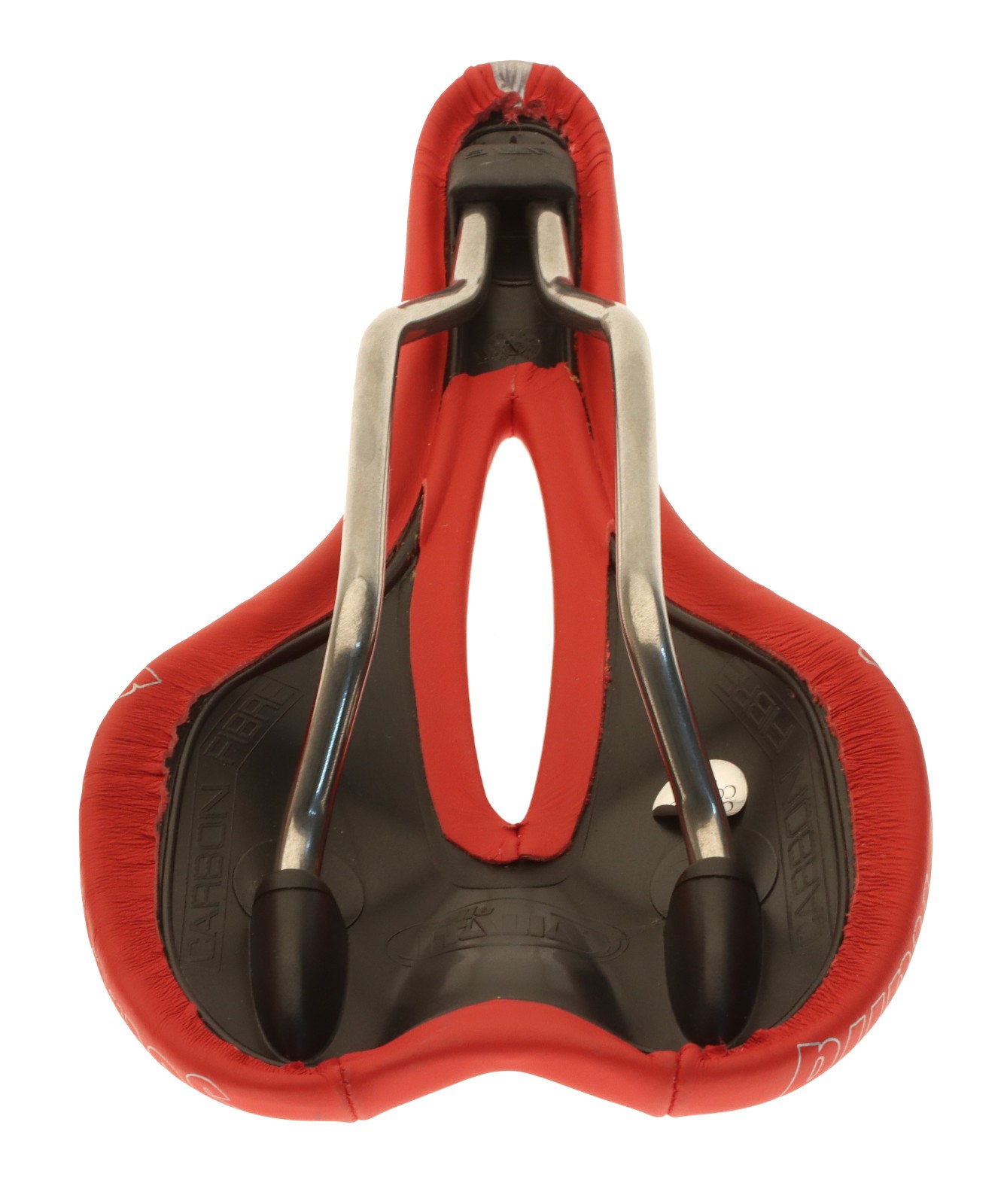 Selle Italia SLR Gel Flow Saddle Vanox Rails Red Perforated Leather 2010 NOS NEW