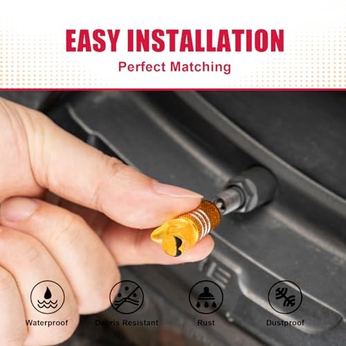 8Pcs Duck Tire Valve Stem Caps – Cute Car Valve Stem Cap – Yellow
