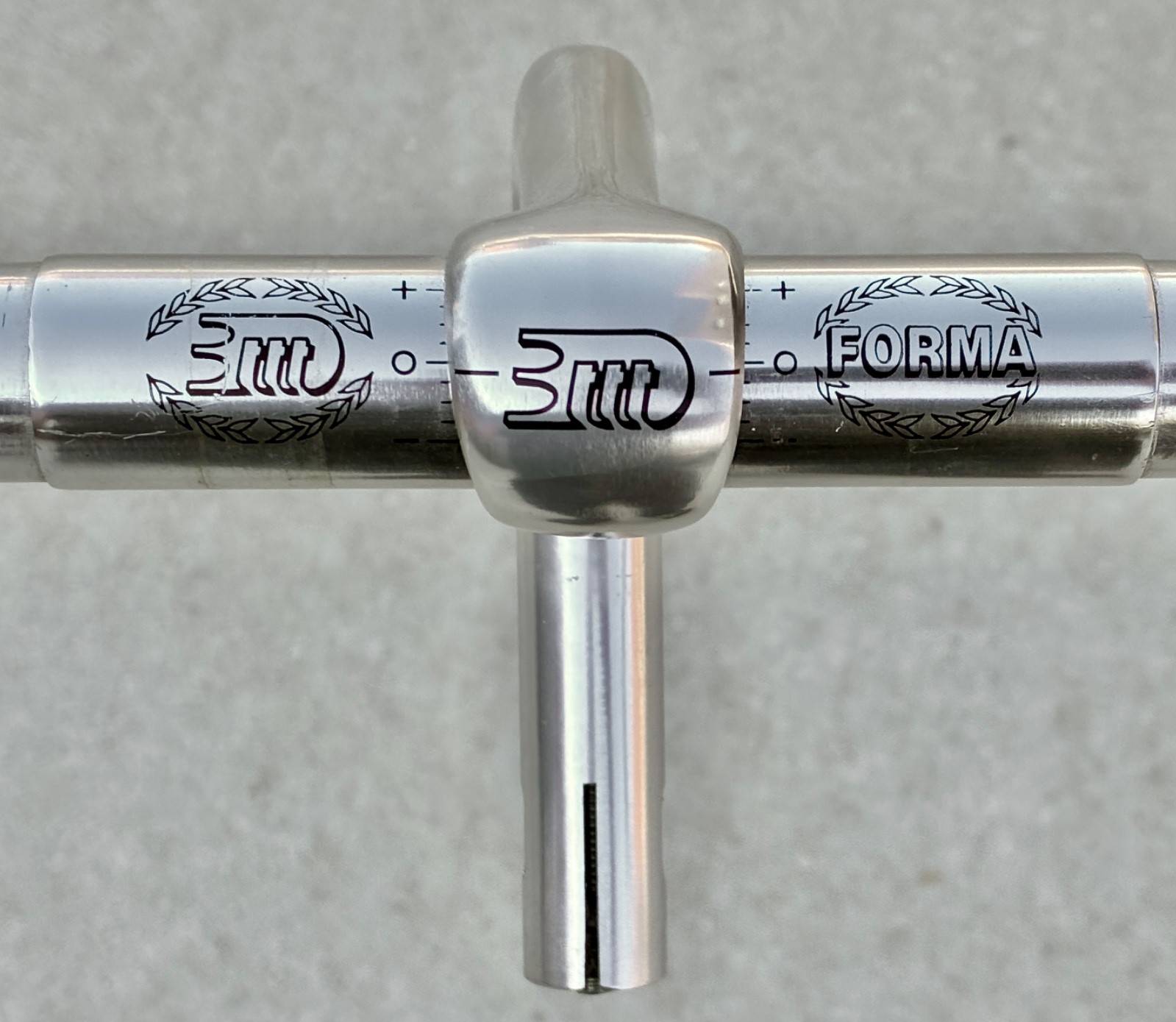 Vintage 3TTT Forma 42cm Handlebar and 11cm 3TTT Stem Italy Silver Ergo Classic