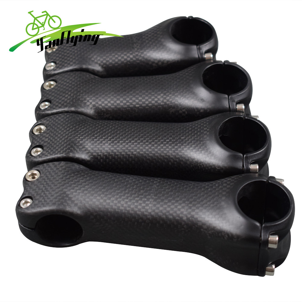 31.8 Carbon Handlebar Stem 1-1/8″ 3K for Road MTB Bike Bicycle 80-130mm Bar Stem