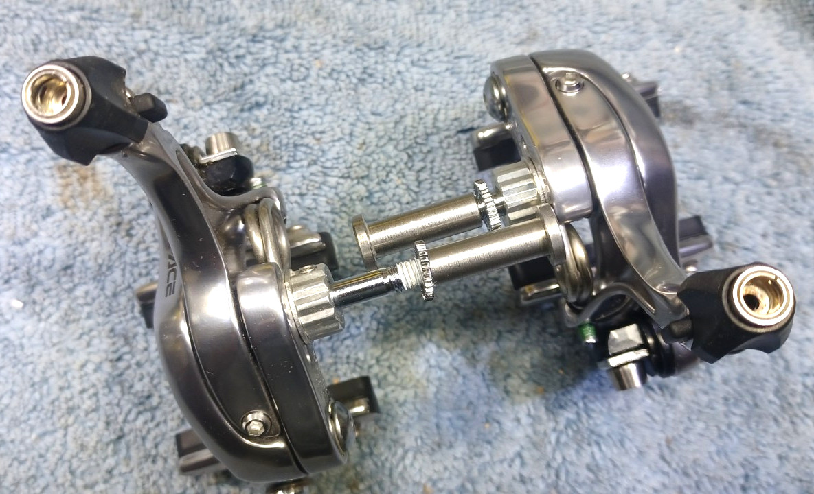 VGC, used, Shimano Dura-Ace BR-7800 Rim Brake Calipers Set, Very Good Condition