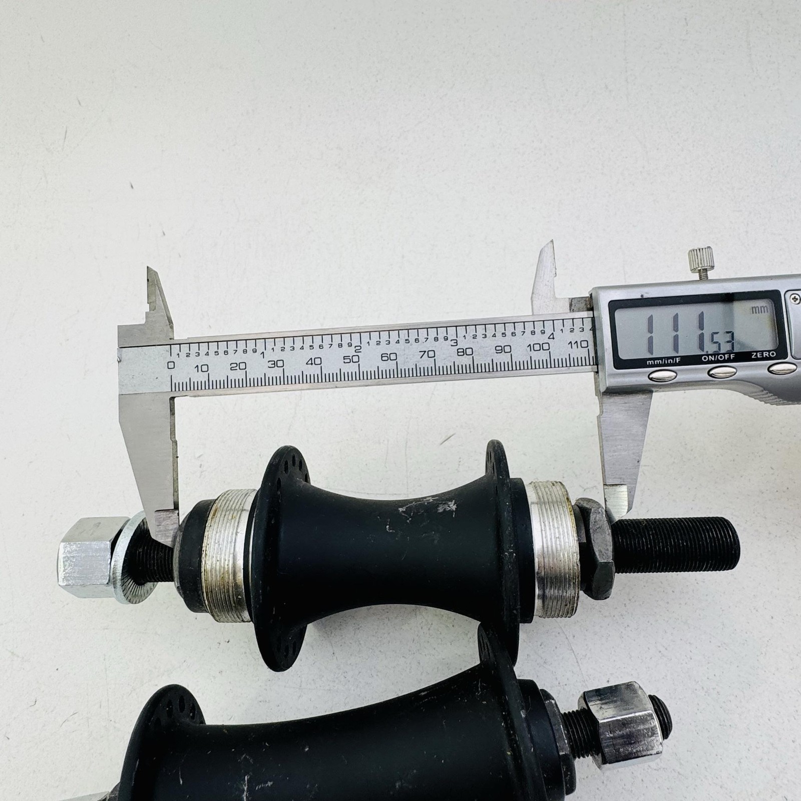 BMX Bike Hubs Set 36H 14mm Axle Black Steel Threaded Front Rear NOS Pair A43