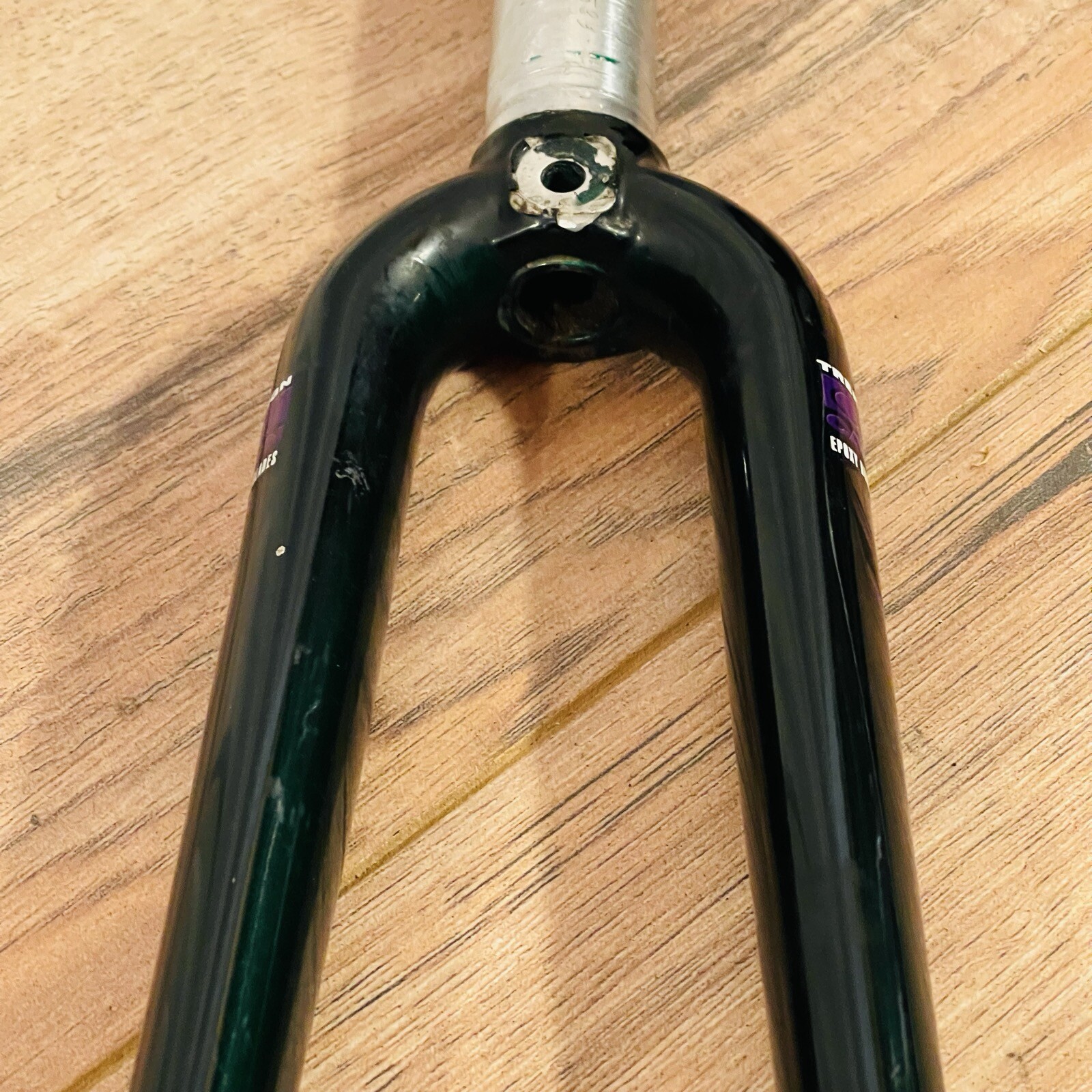 1995 Trek OCLV Carbon Road Fork 700C 1-inch Threaded 194mm Steerer Ice Green