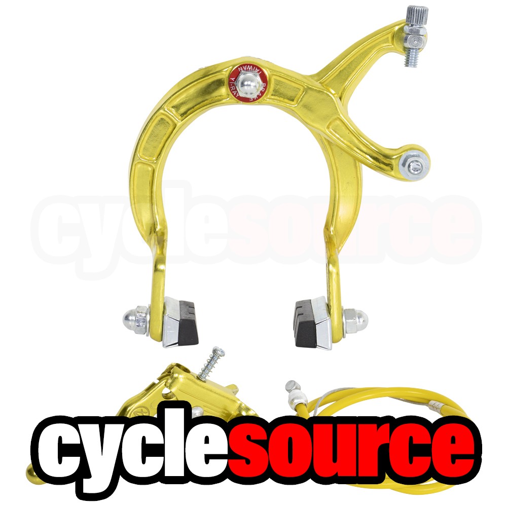 ENIX BMX Brake FRONT & REAR SET Alloy GOLD Bike Bicycle Caliper Cable Lever