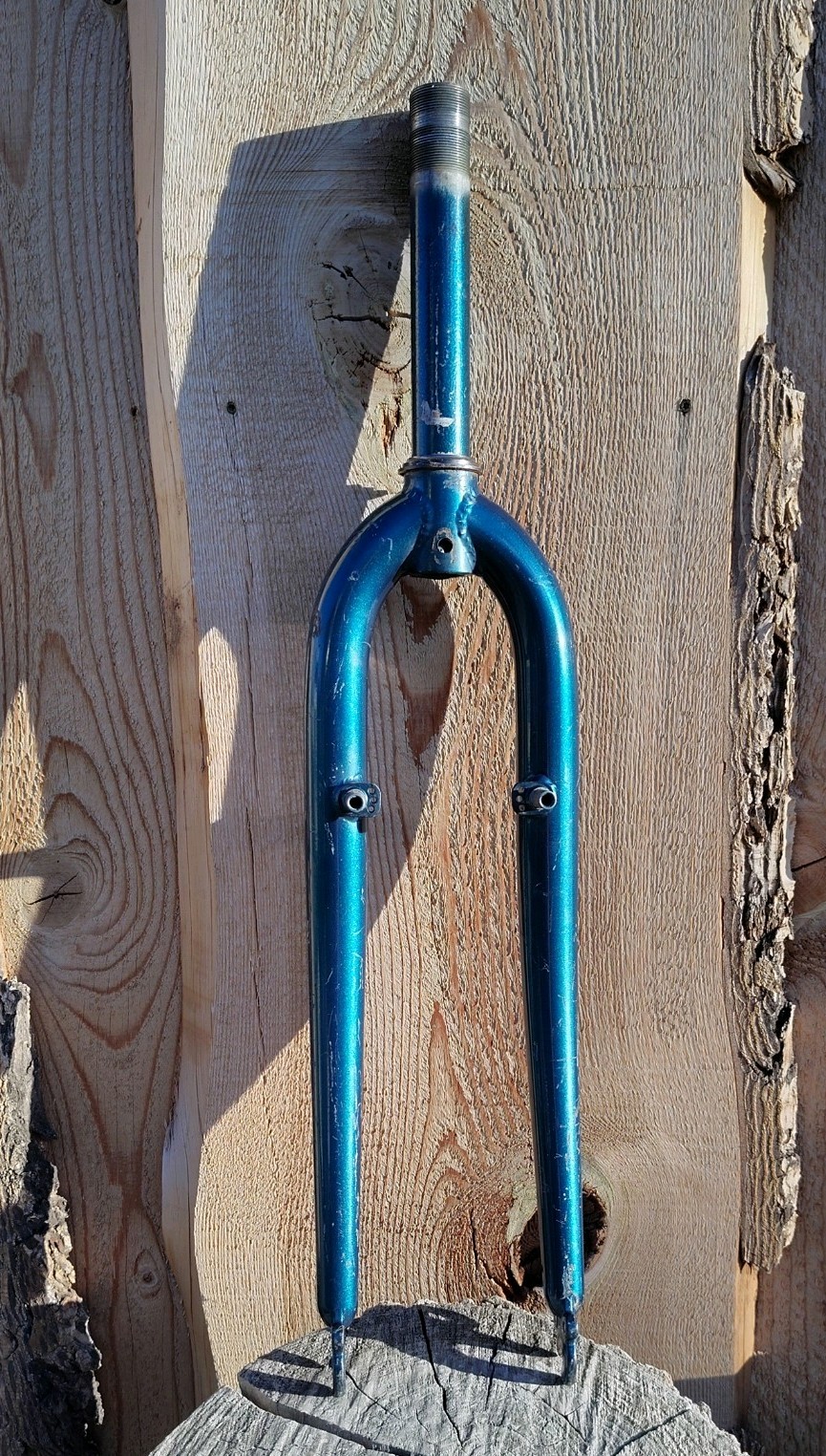 Trek MTB Steel Fork 1″ Threaded Cantilever Brakes 26″ Wheel Green 145 mm