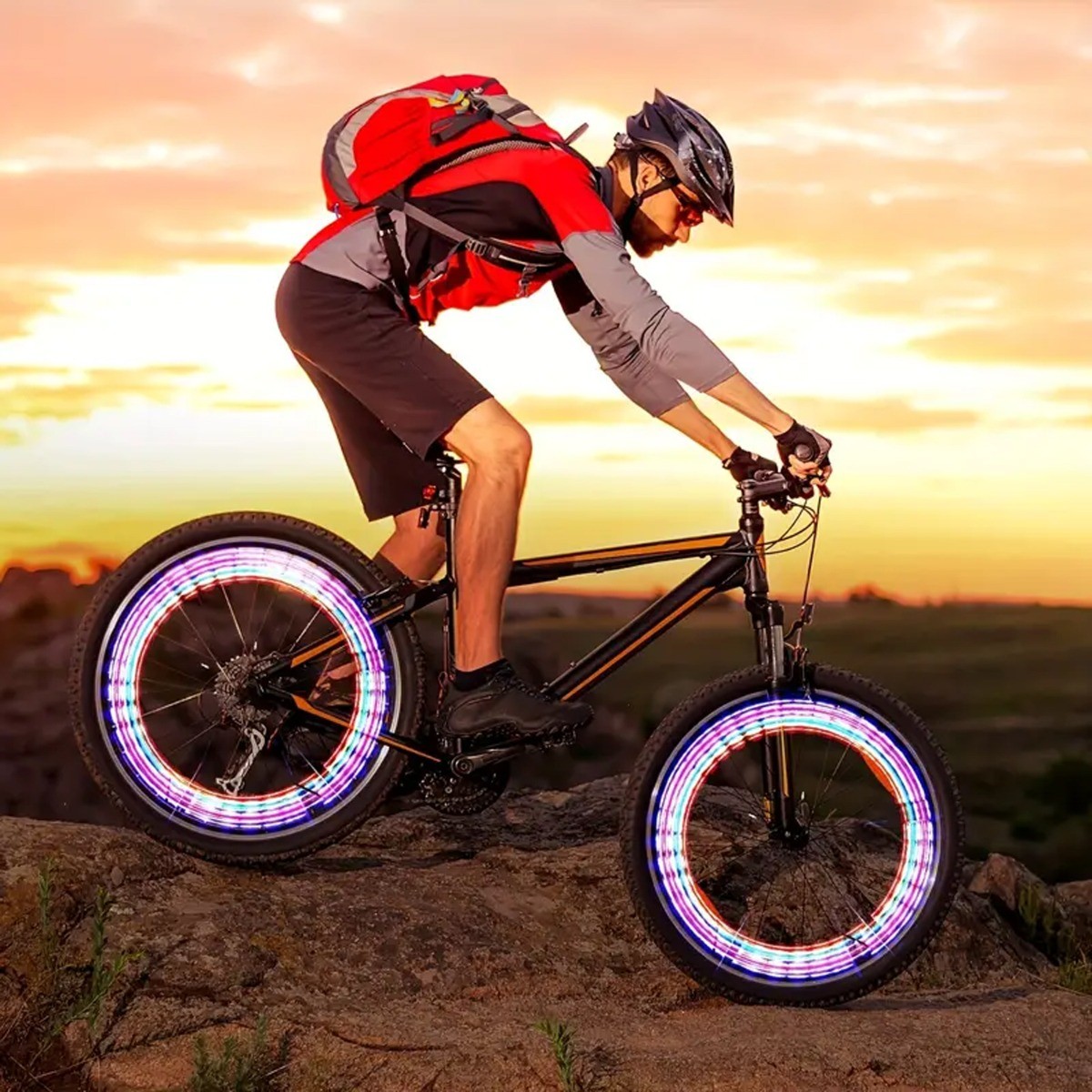2Pcs Bike Car LED Bike Wheel Tire Valve Cycling Durable Accessory
